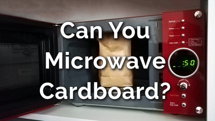 A microwave oven with cardboard inside