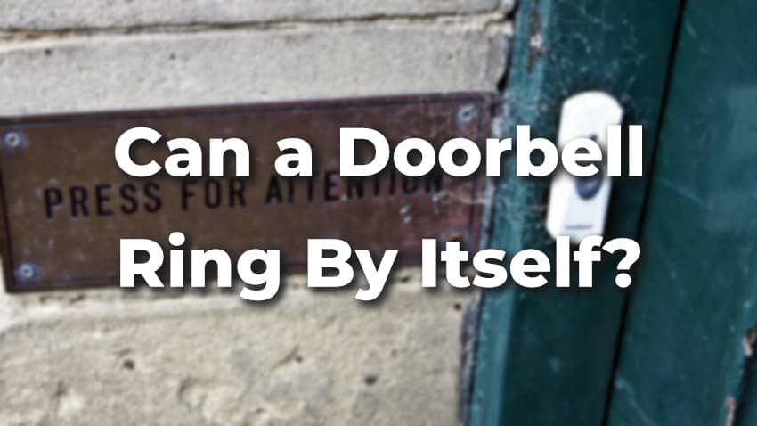 A doorbell on a jamb