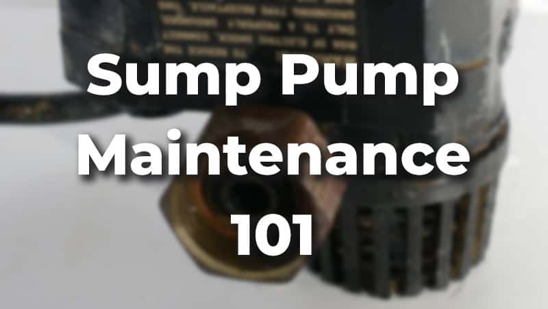 Sump pump maintenance