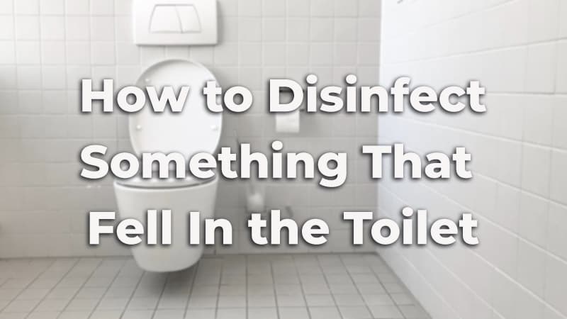 Disinfect something that fell in the toilet