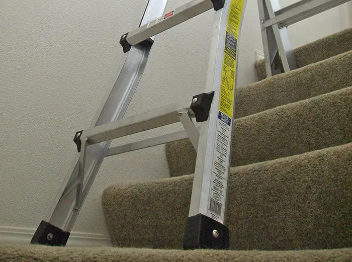 A ladder on a staircase