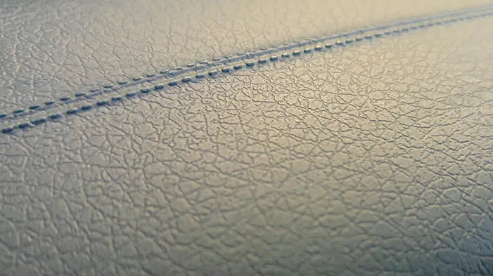 A closeup of a piece of leather