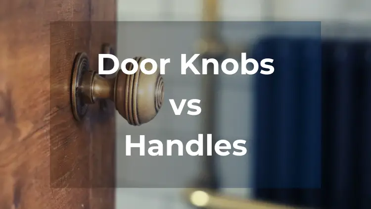 A door knob on an open door
