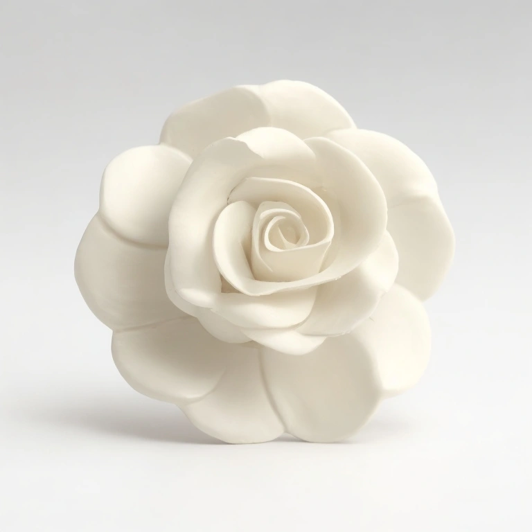 A white rose knob