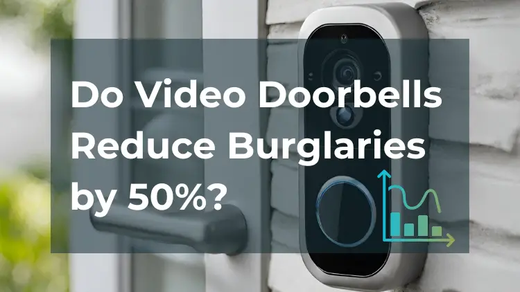A video doorbell installed on a door