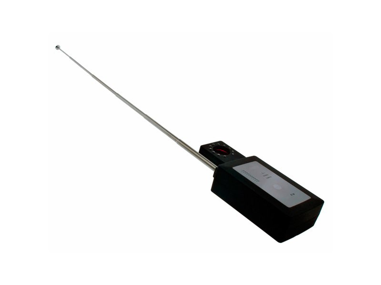 A black personal bug detector with antennae