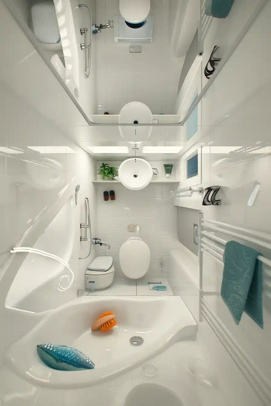 Compact White Bathrooms