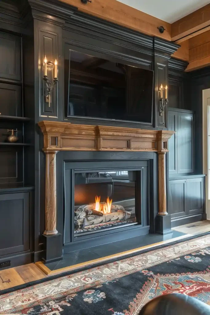 Integrate a Fireplace Into Your TV Wall 5