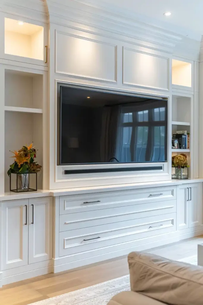 Maximize Space Create a Functional TV Wall with Storage 2