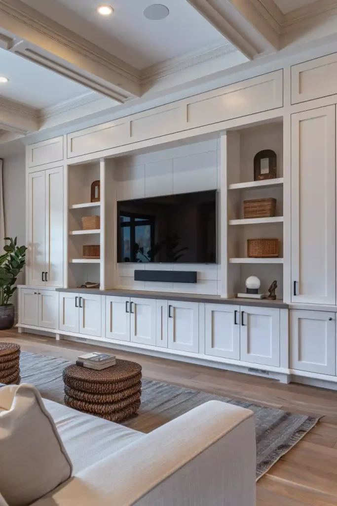 Maximize Space Create a Functional TV Wall with Storage
