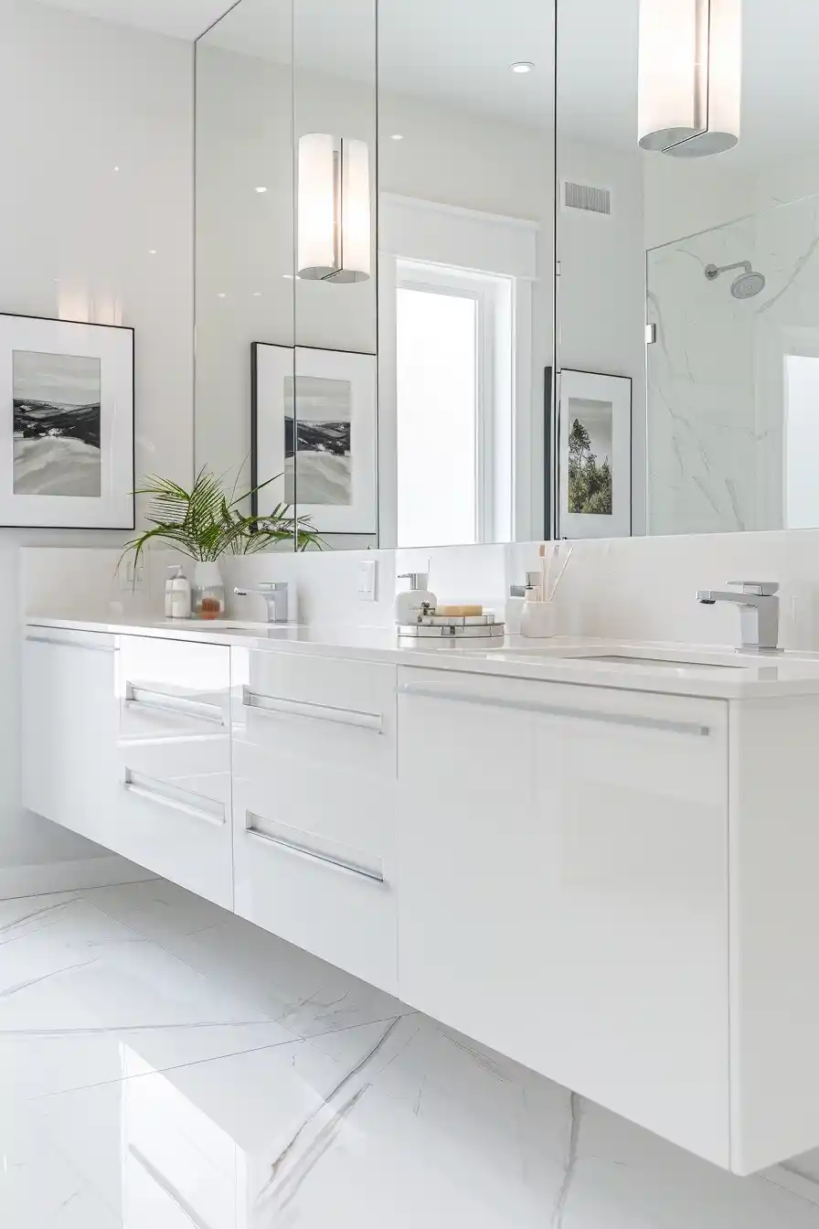 Modern Minimalist White Bathrooms 2