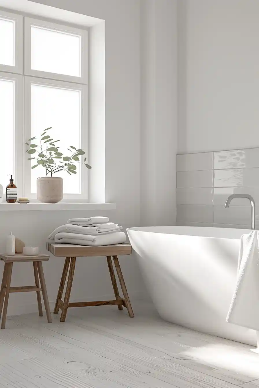 Scandinavian White Bathrooms