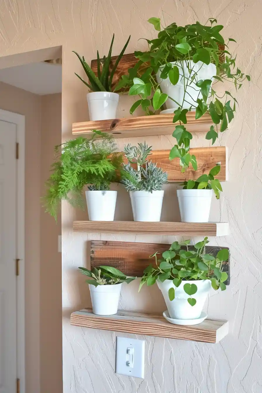 Shelves Filled with Potted Plants 3 1