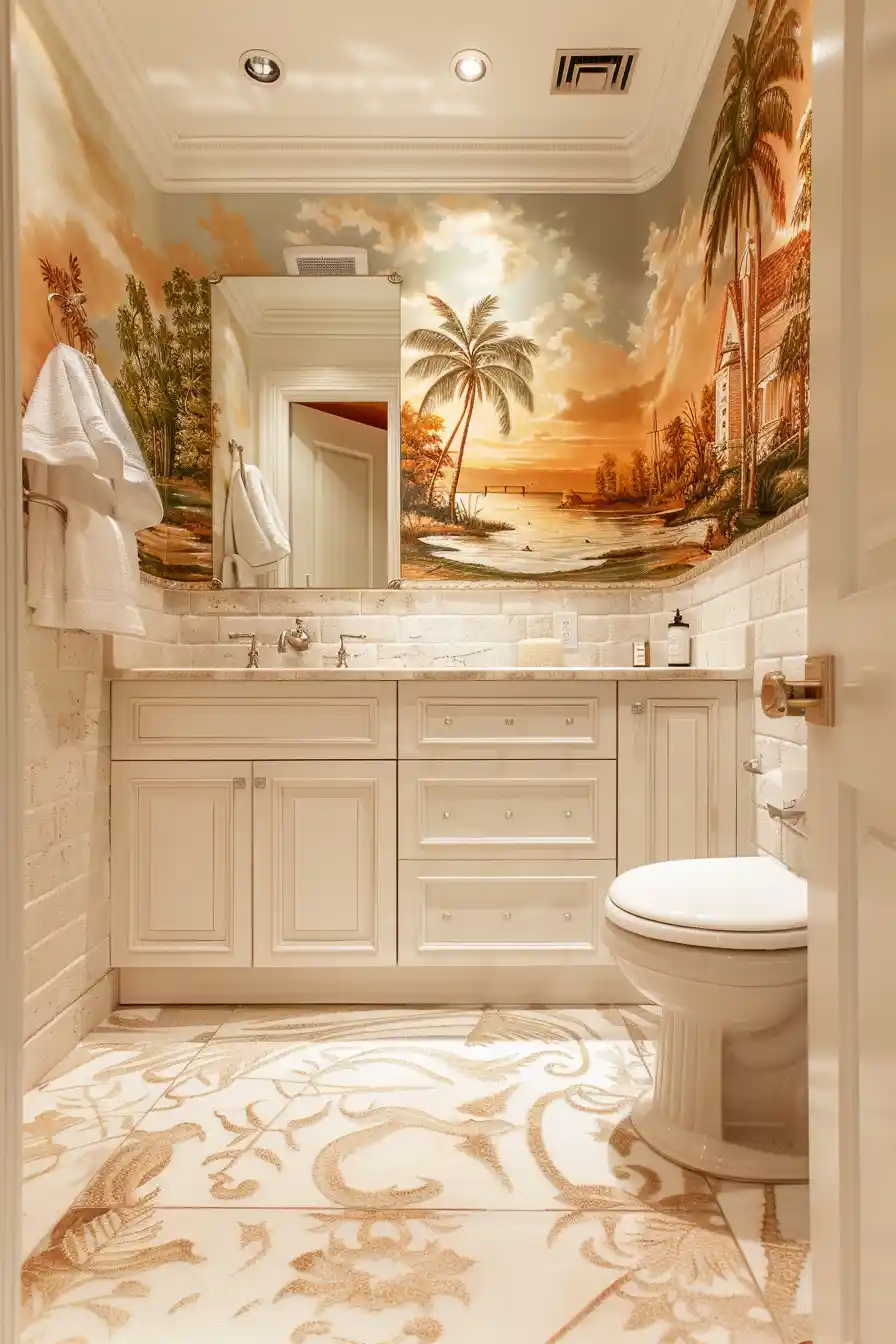 White Bathrooms with Artistic Touches 3