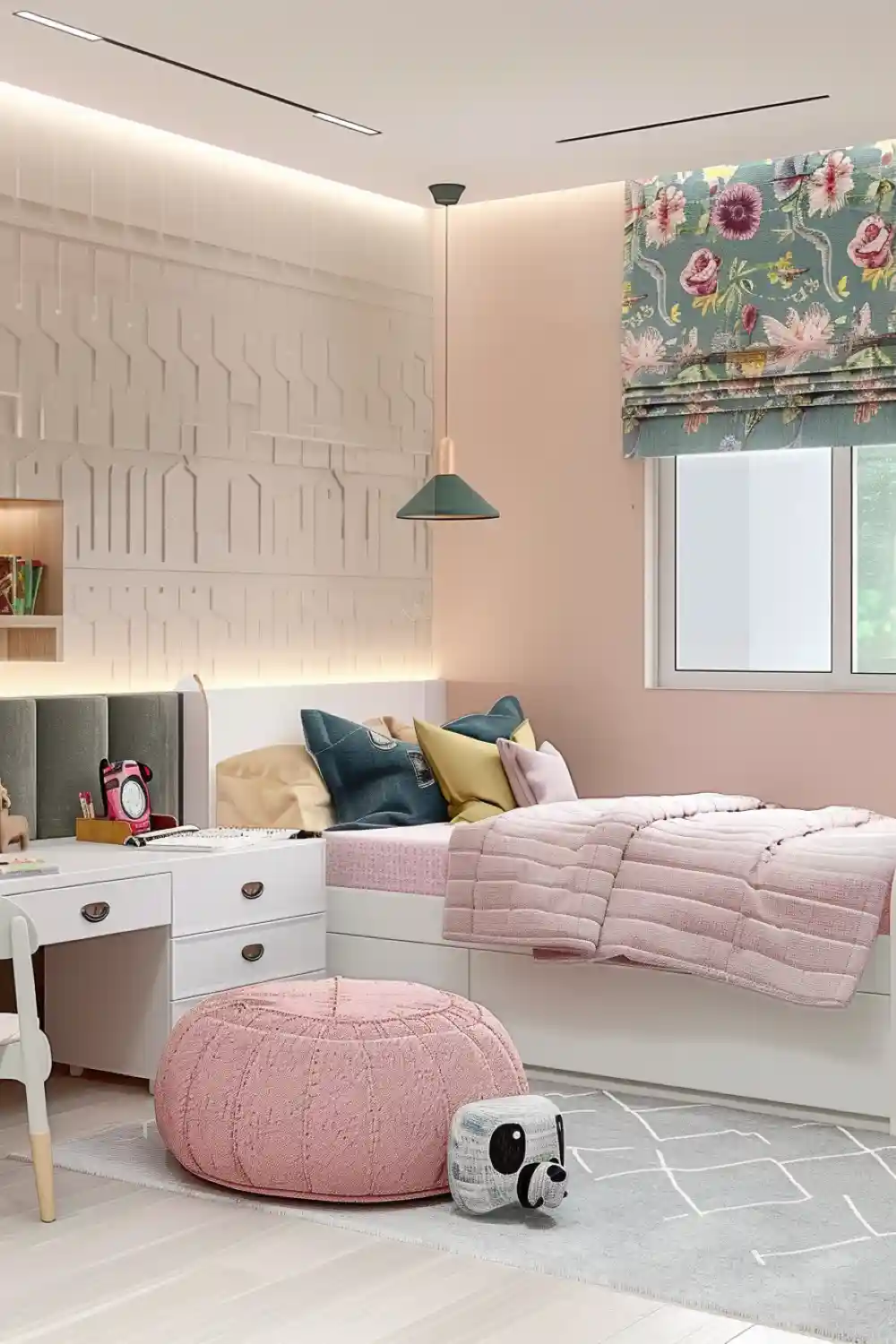 Pretty in Pink in girls bedroom 5
